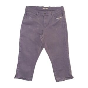 Levi's Women Size 32 Classic Capri Stretch Jeans‎ Denim purple lavendar